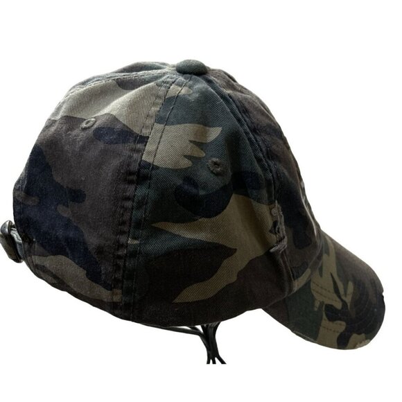 District "Theta" Ball Cap Camo Green Brown Adjustable Cotton One Size - Picture 5 of 10